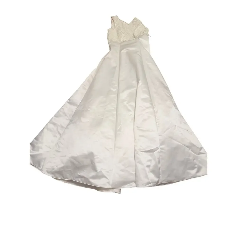 Vintage Mori Lee Wedding gown dress Madeline Gardner tmless bridal 90s luxe sz 4 - Picture 16 of 16